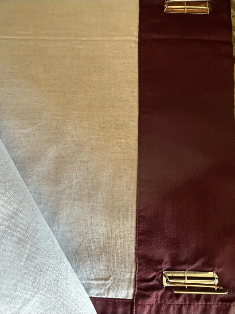 Burgundy Window Curtain Panels - Home Accents